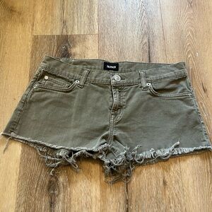 Hudson Kenzie Cut off Denim Shorts Green Size 25